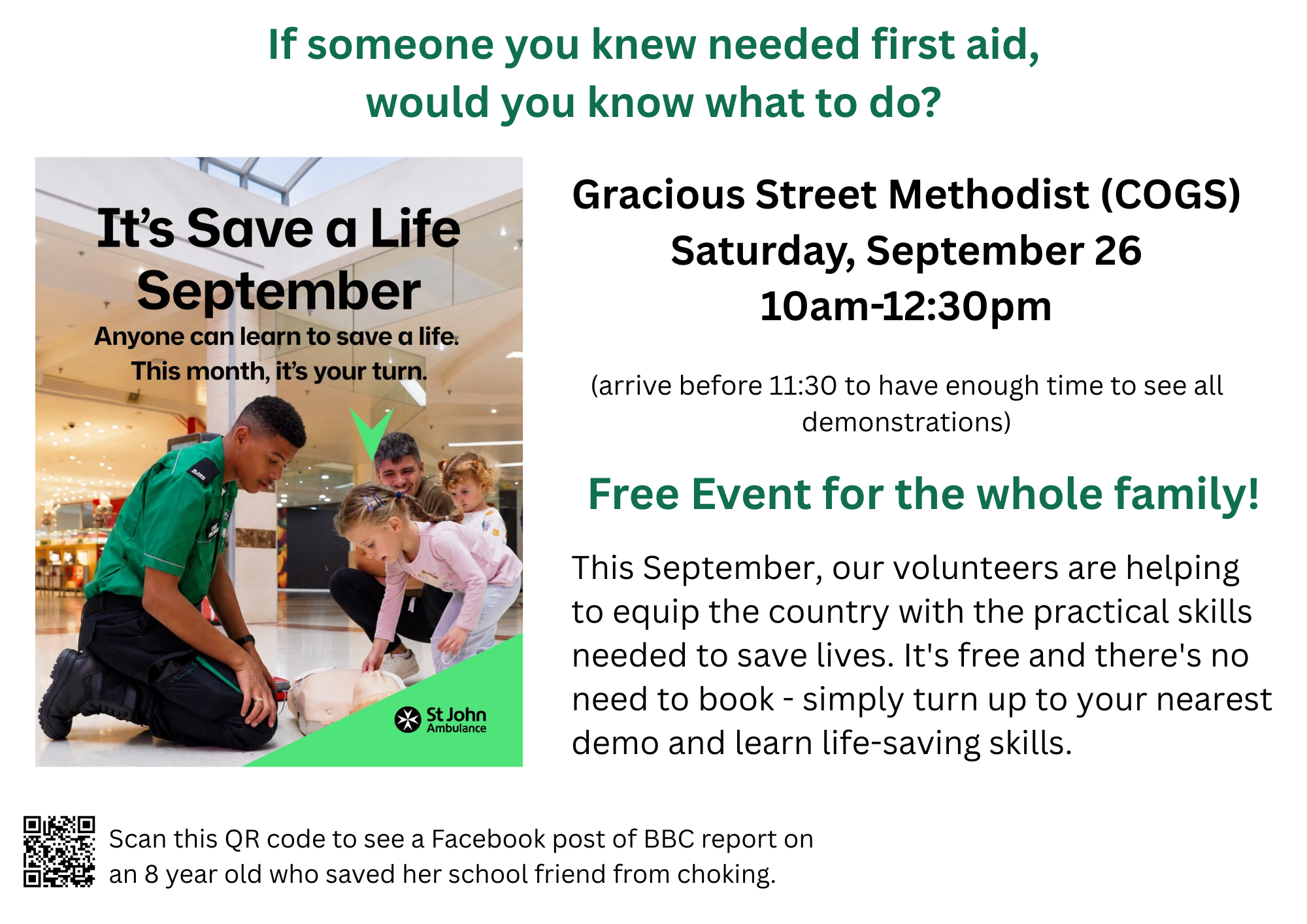 St John Ambulance Save A Life Sept Landscape